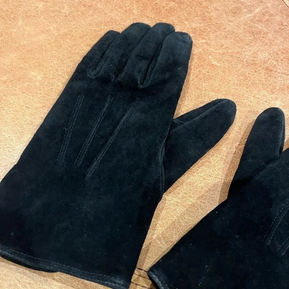 Vintage 100% Leather Classic Black Driving Gloves